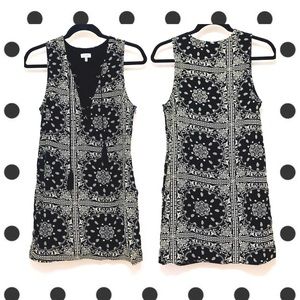 TOBI black & creme laced up dress